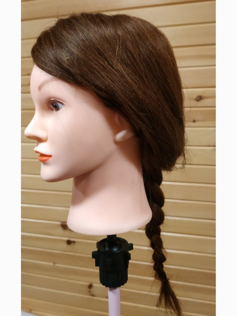 18" Training Mannequin Head with Real Human Hair for Hairstyling Practice